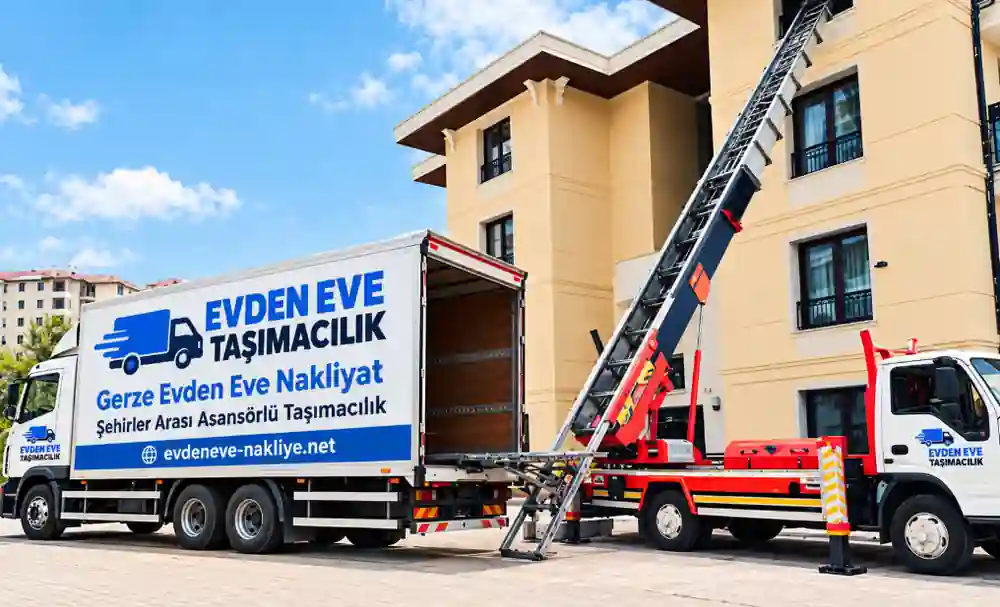 Gerze asansörlü taşıma hizmetinde mobil nakliyat asansörü