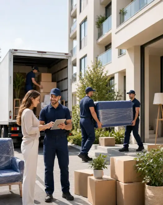 Paketlenmiş eşyalar ve nakliye aracı